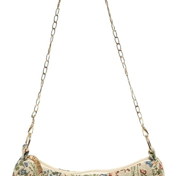 Elegant Women's Floral Shoulder Bag with Chain Strap - Perfect for Everyday Use - Picture 1 of 7